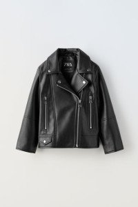 FAUX LEATHER BIKER JACKET