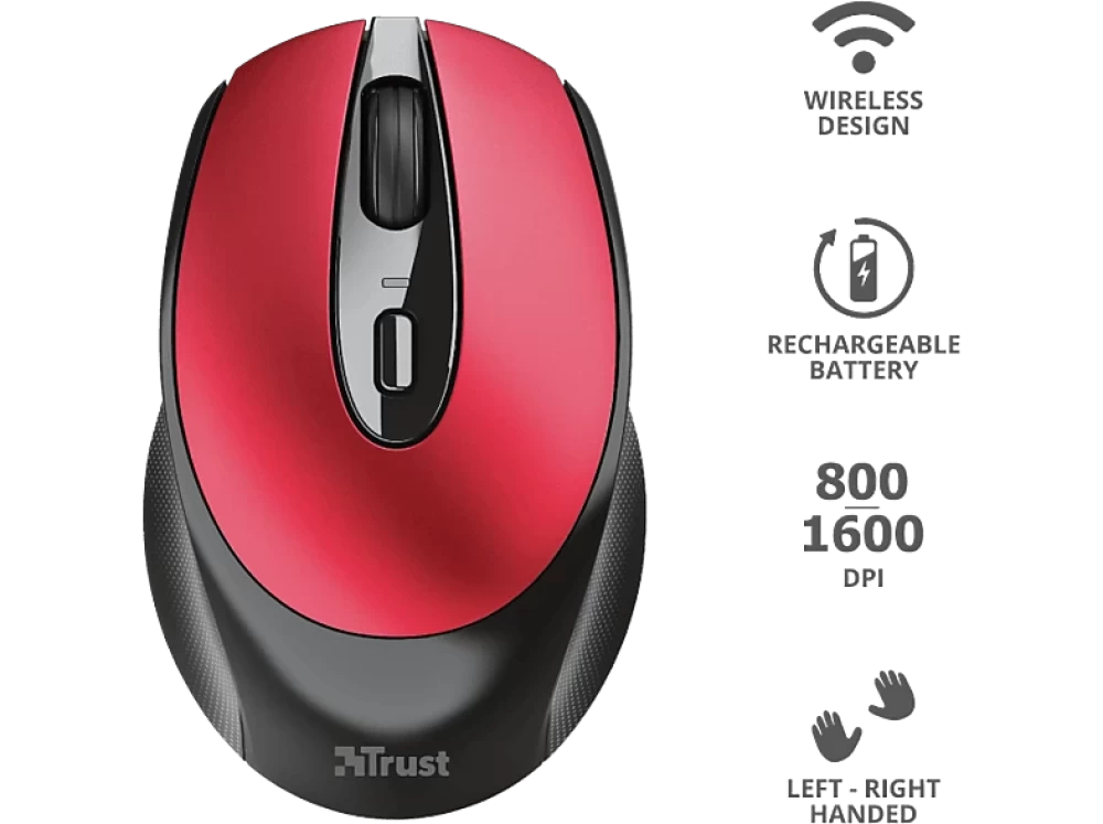 TRUST 24019 ZAYA WRL Şarj Edilebilir Kablosuz Mouse