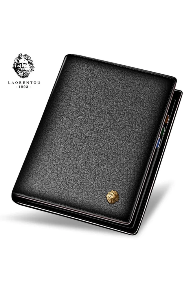 Laorentou-Elegance Genuine Leather Italian Made Men's Wallet - Men's Card Holder